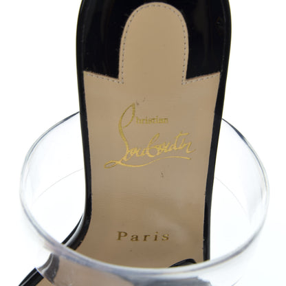 Christian Louboutin Patent PVC Just Nodo 85 Slide Sandals 38.5 Black 6 of 8
