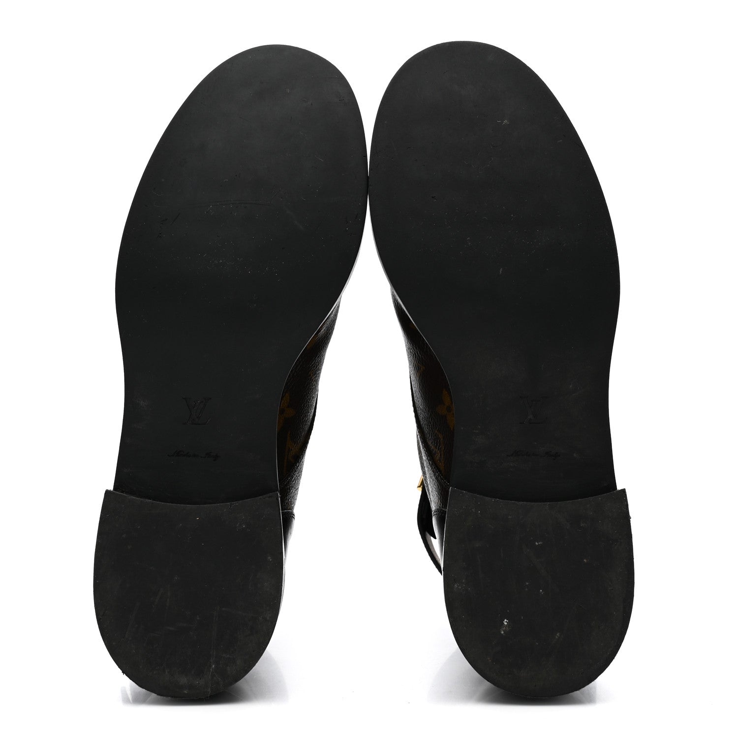 Louis Vuitton Calfskin Monogram Wonderland Flat Ranger Boots 41 Black 6 of 10