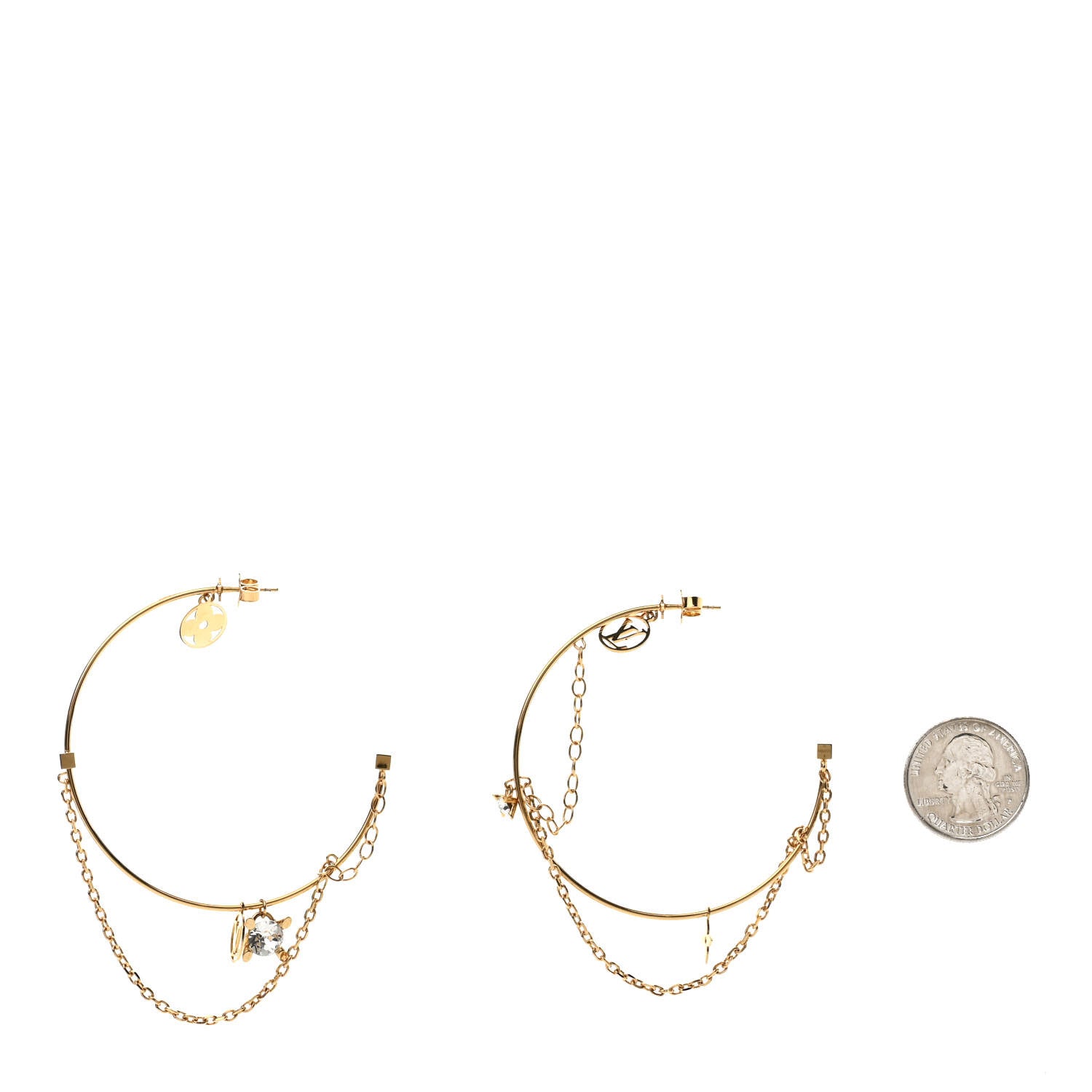 Louis Vuitton Roman Holidays Hoop Earrings Gold 2 of 4