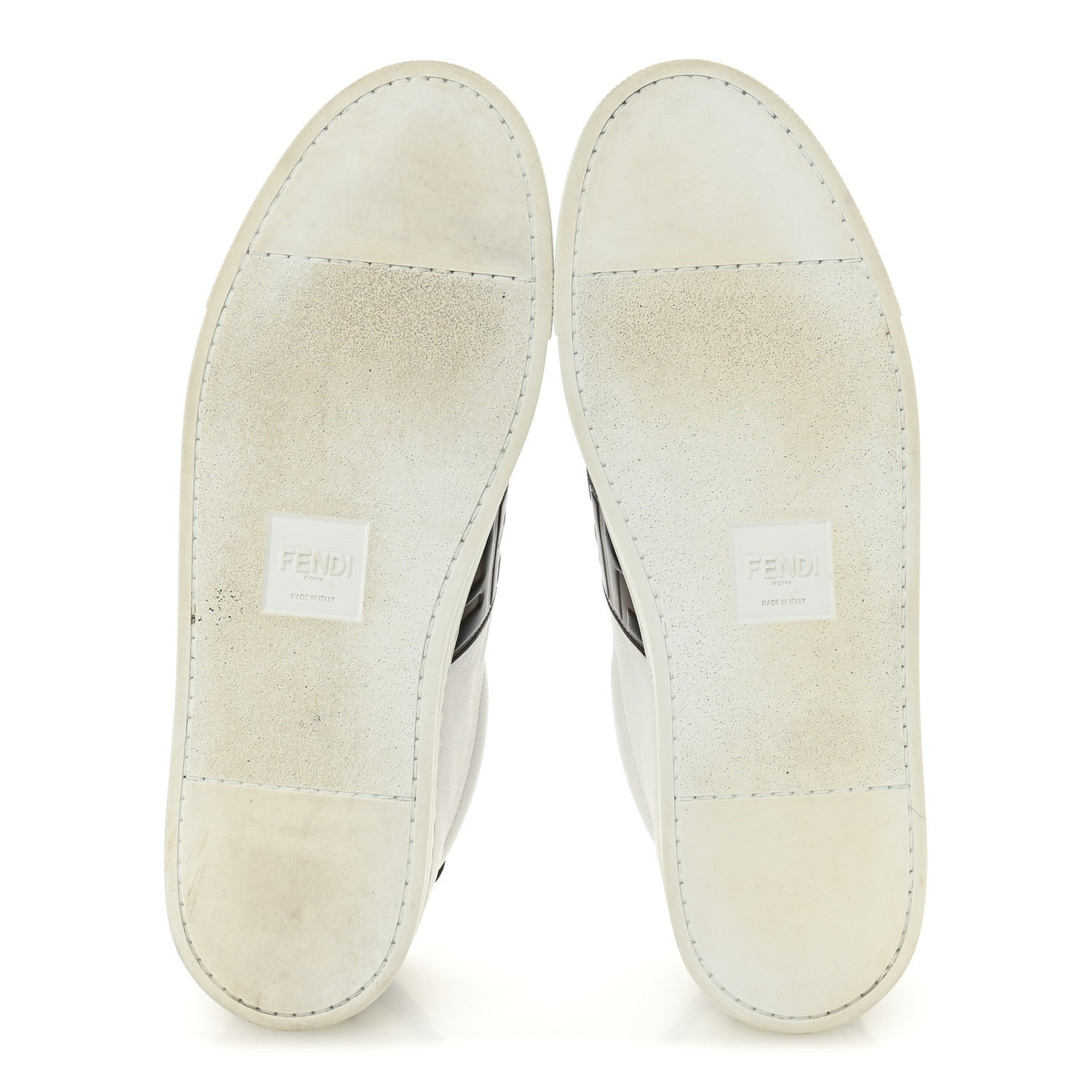 Fendi Vitello FF Embossed Womens Slip On Sneakers  39.5 White Maya Black 6 of 10