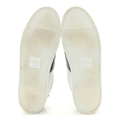 Fendi Vitello FF Embossed Womens Slip On Sneakers  39.5 White Maya Black 6 of 10