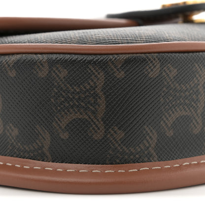 Celine Canvas Calfskin Triomphe Mini Besace Tan 8 of 9