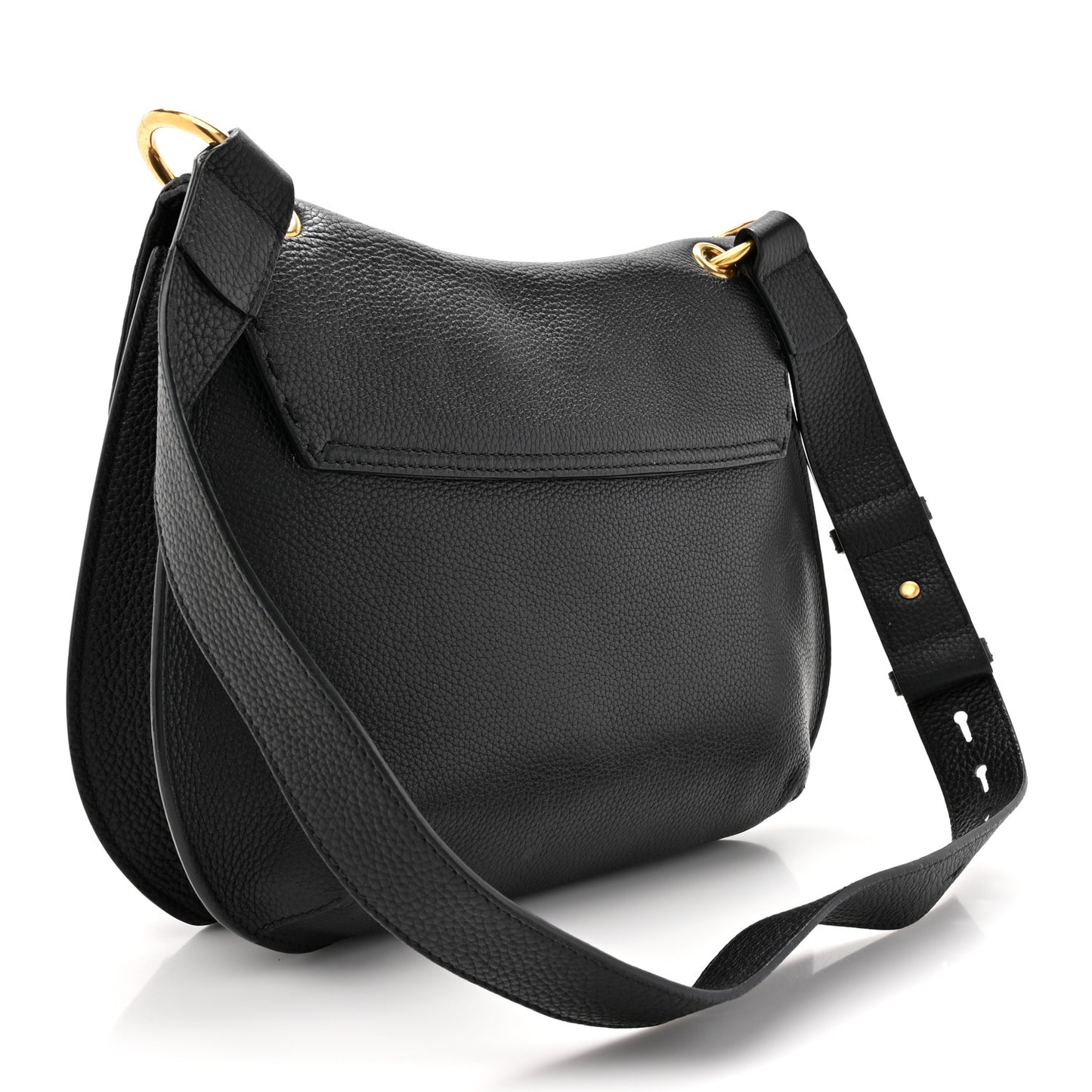 Cellarius Calfskin Feline GG Marmont Flap Shoulder Bag Black