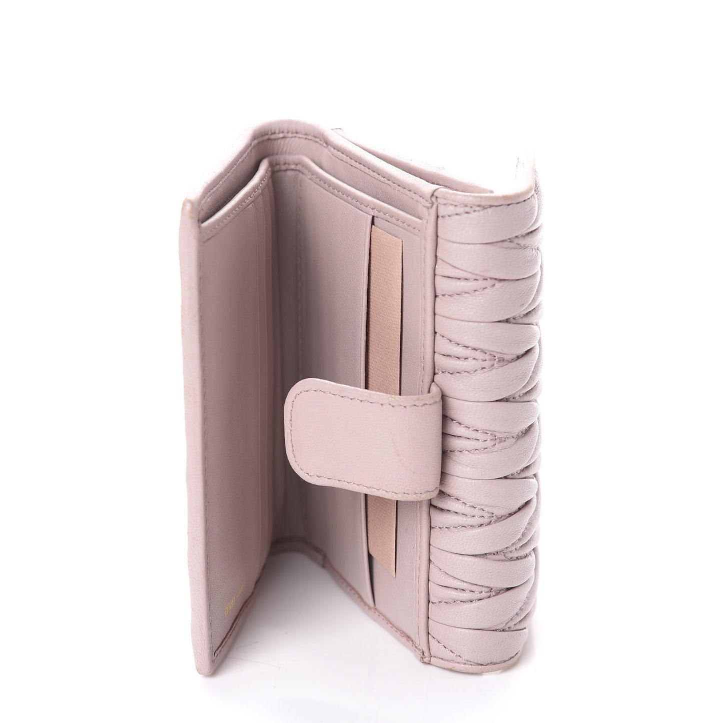 Nappa Matelasse Lux Flap Wallet Cammeo