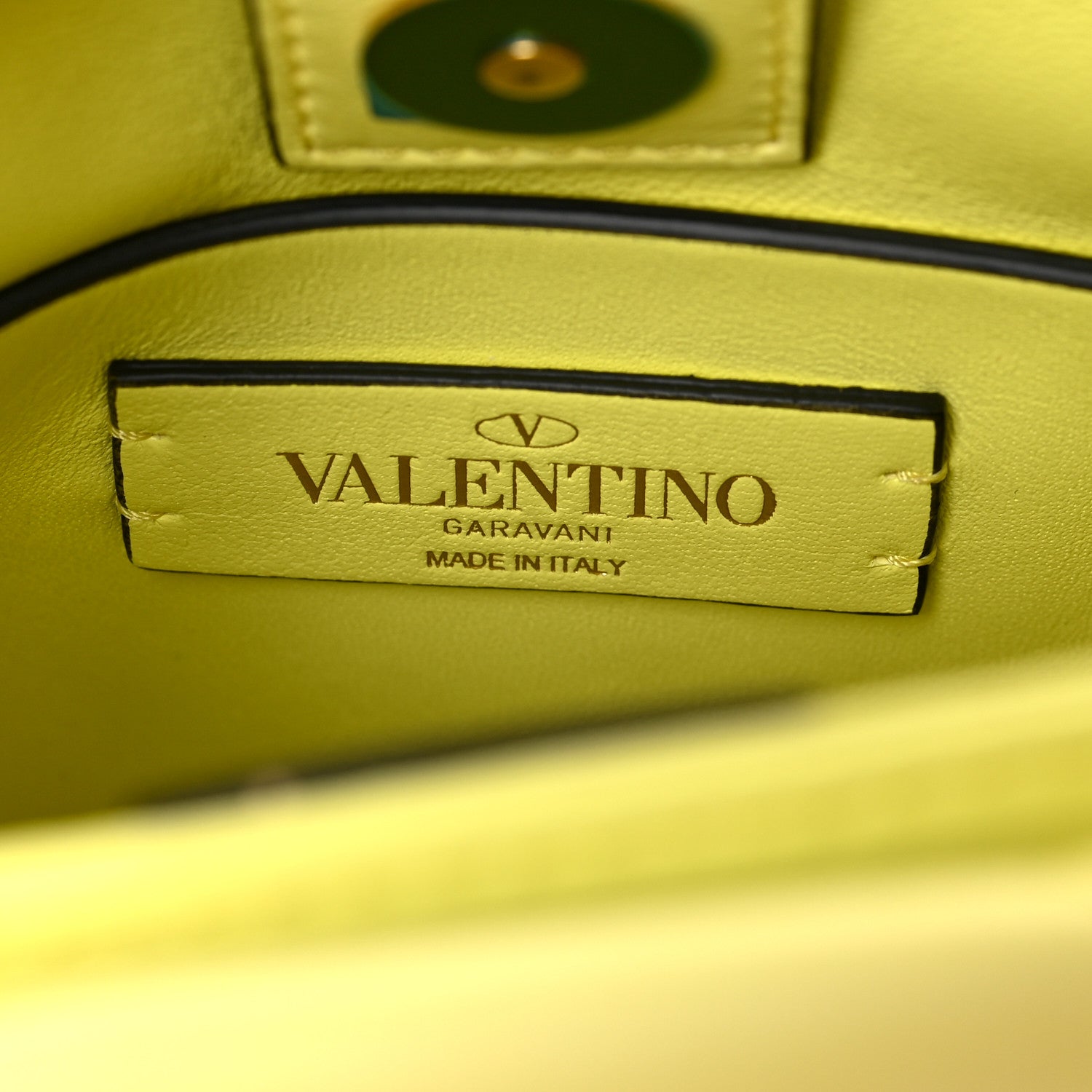 Valentino Garavani Nappa Small Roman Stud The Handle Bag Lime Sorbet 6 of 8