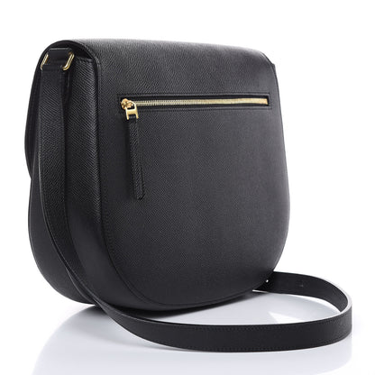 Celine Grained Calfskin Medium Trotteur Black 3 of 9