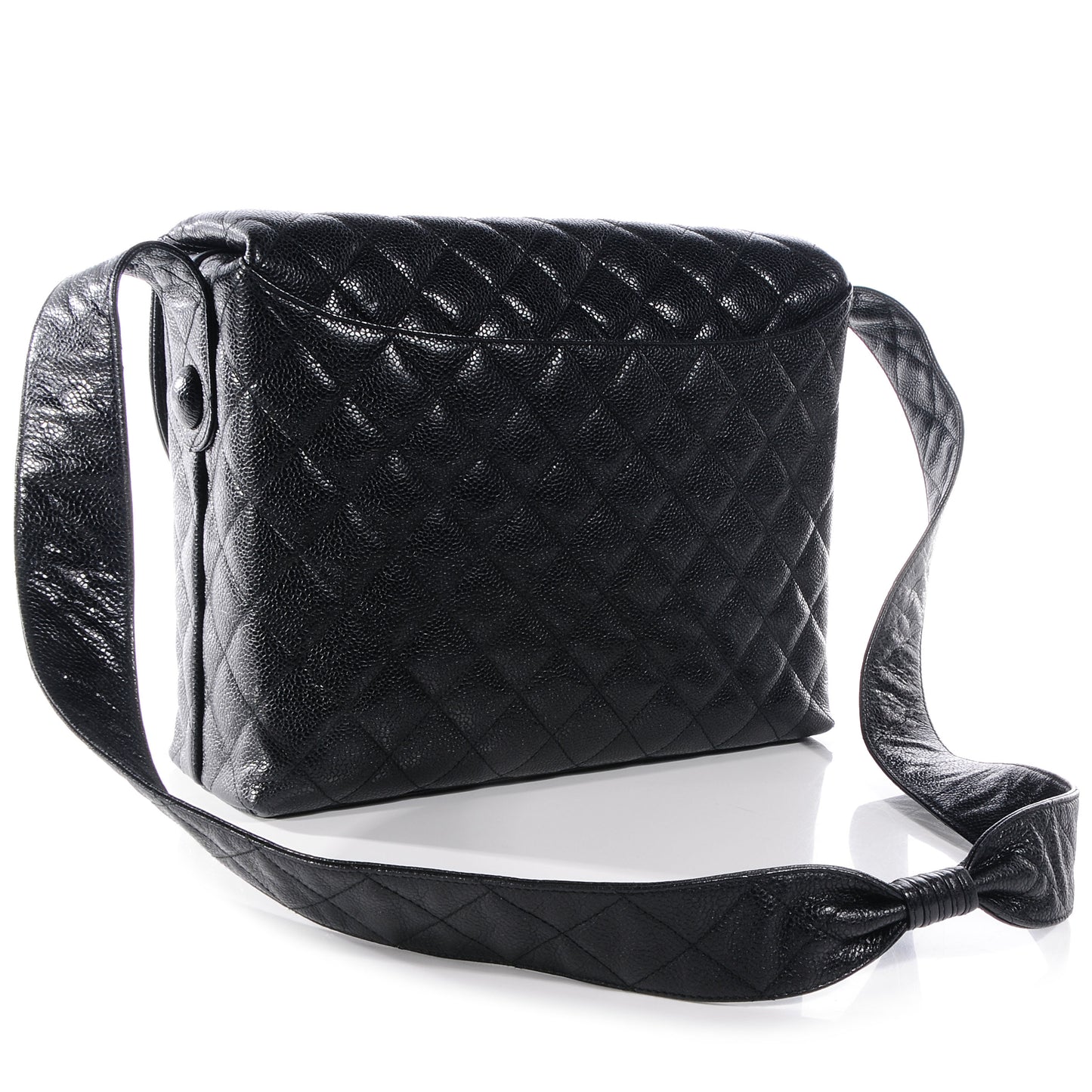 Caviar Quilted Crossbody Bag Black