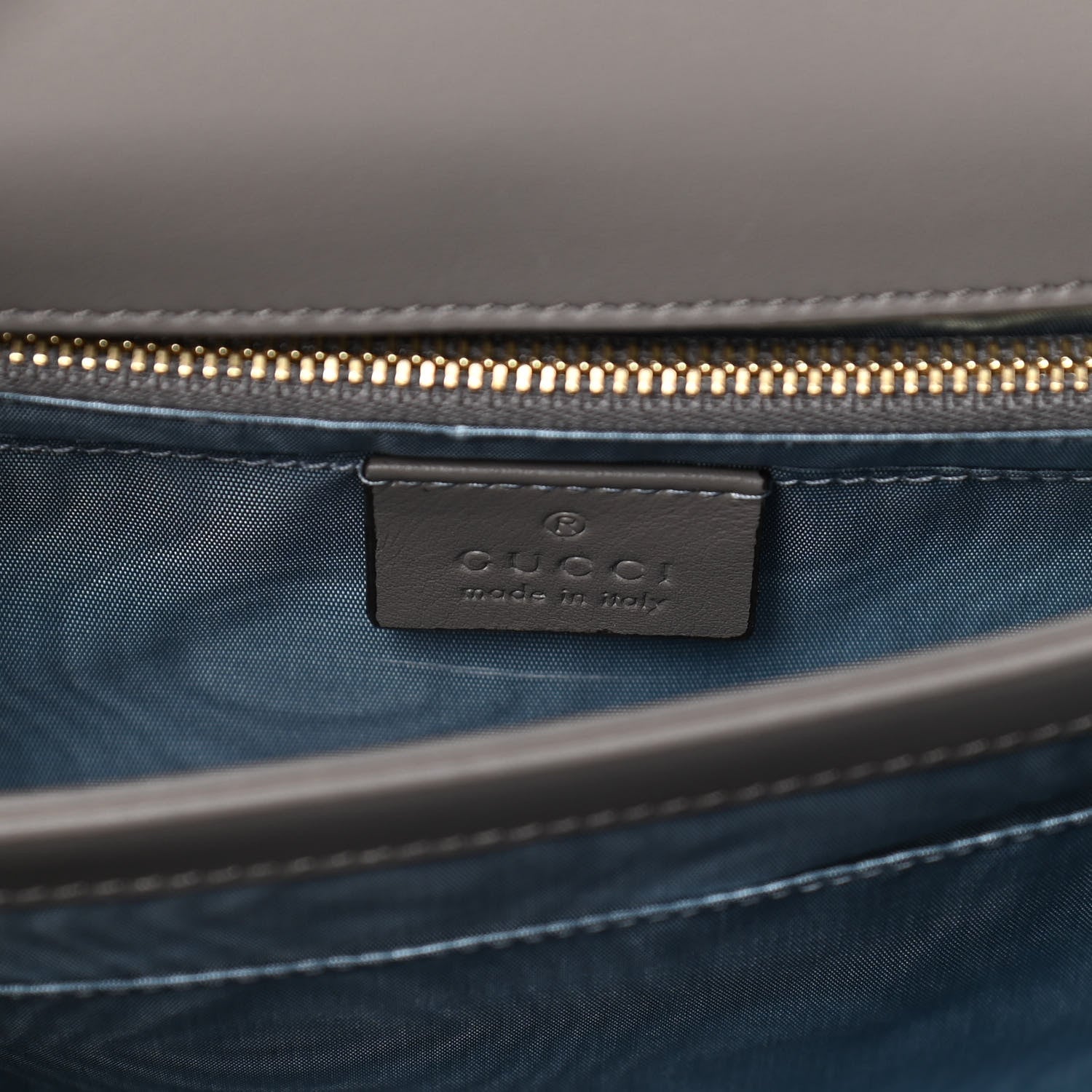 Gucci Calfskin Snake Embossed Small Zumi Shoulder Bag Dusty Grey 6 of 12