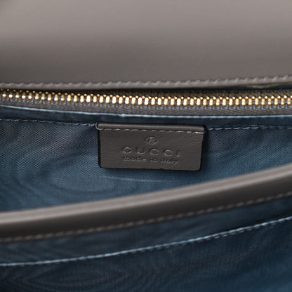 Gucci Calfskin Snake Embossed Small Zumi Shoulder Bag Dusty Grey 6 of 12