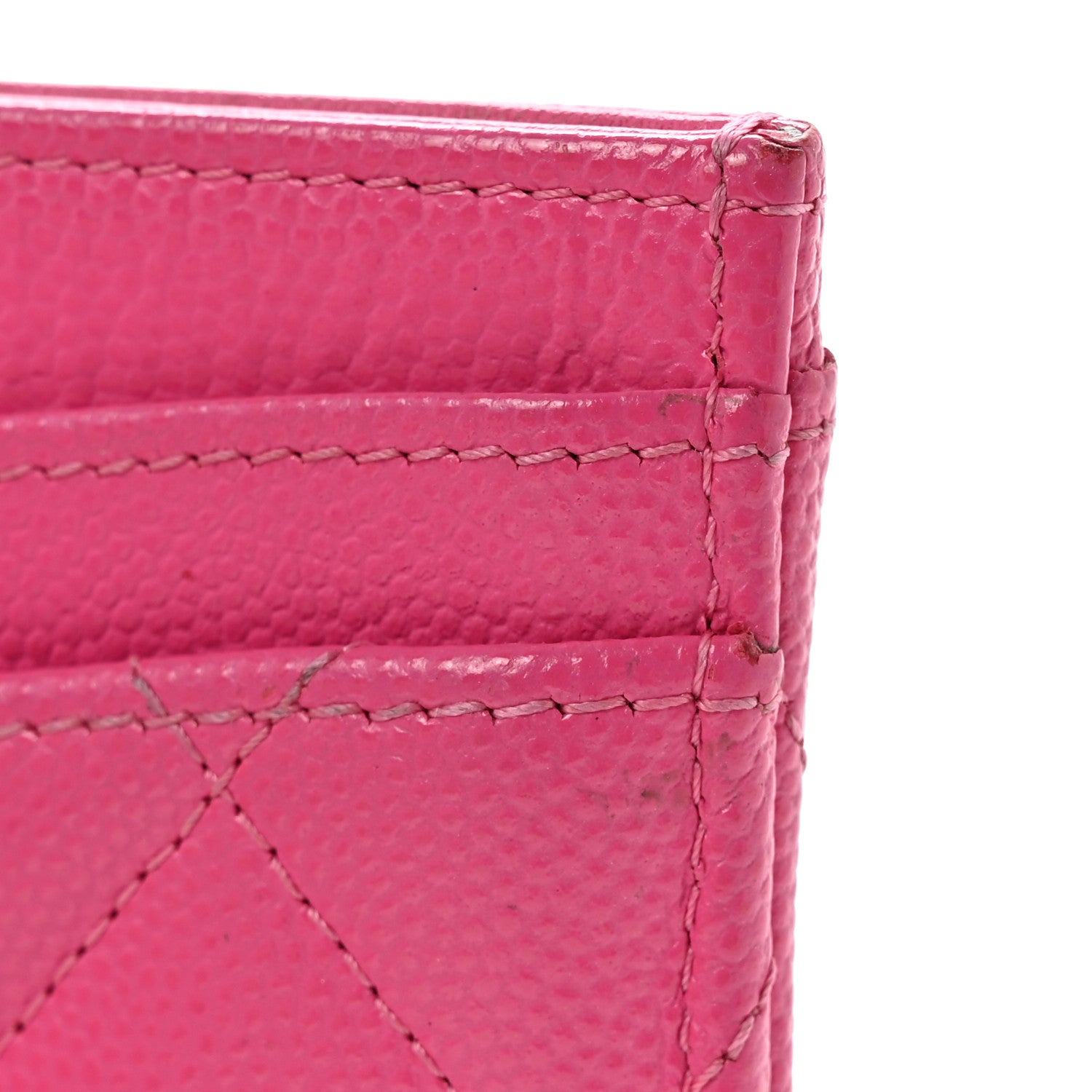 Chanel Caviar Quilted Card Holder Fuchsia 10 of 11