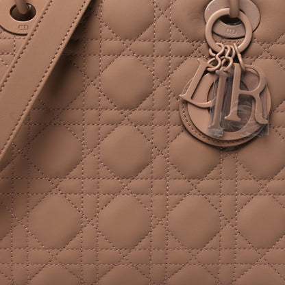 Christian Dior Ultra Matte Calfskin Cannage Medium Lady Dior Beige 8 of 10