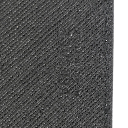 Versace Calfskin PVC Barocco Printed Bi-Fold Wallet Black Gold 6 of 7