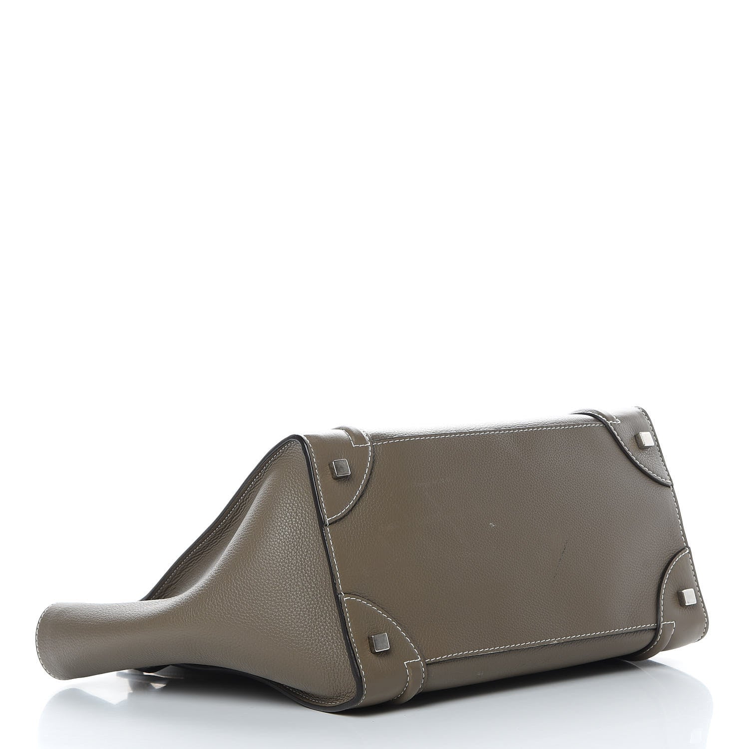 Celine Drummed Calfskin Mini Luggage Souris 3 of 15