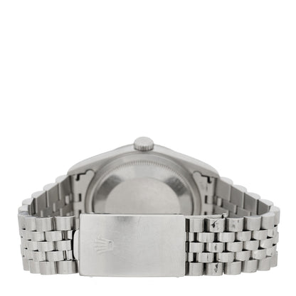 Rolex Stainless Steel 18K White Gold Diamond 36mm Oyster Perpetual Datejust Watch Silver 16234 3 of 4