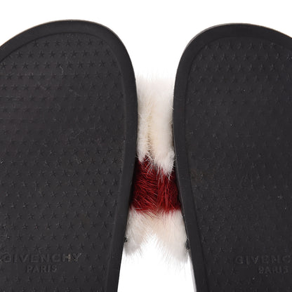 Givenchy Mink Rubber Slide Sandals 36 White Red 8 of 9