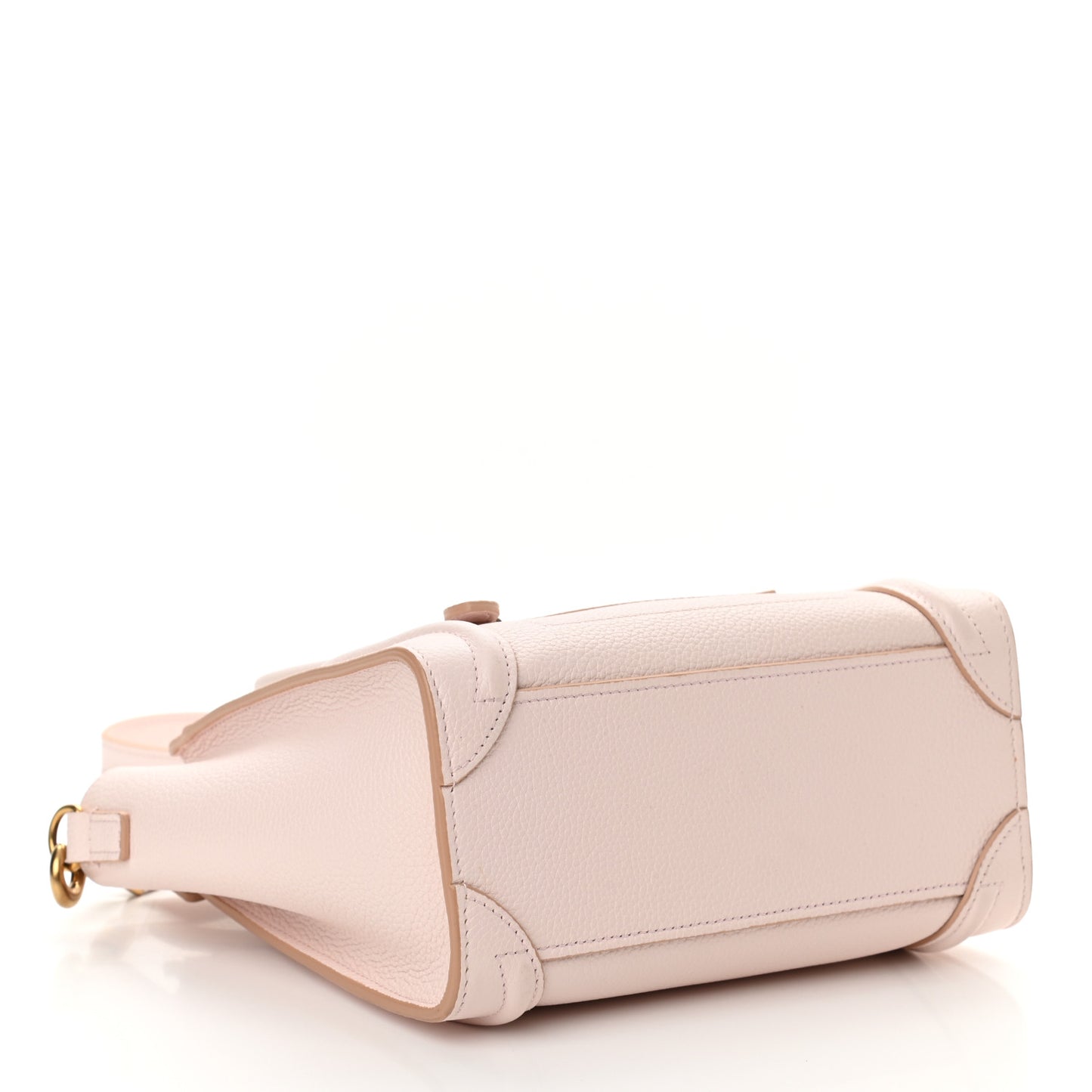 Drummed Calfskin Nano Luggage Pale Pink