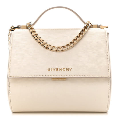 Givenchy Textured Calfskin Mini Pandora Box Chain Crossbody Bag White 1 of 9