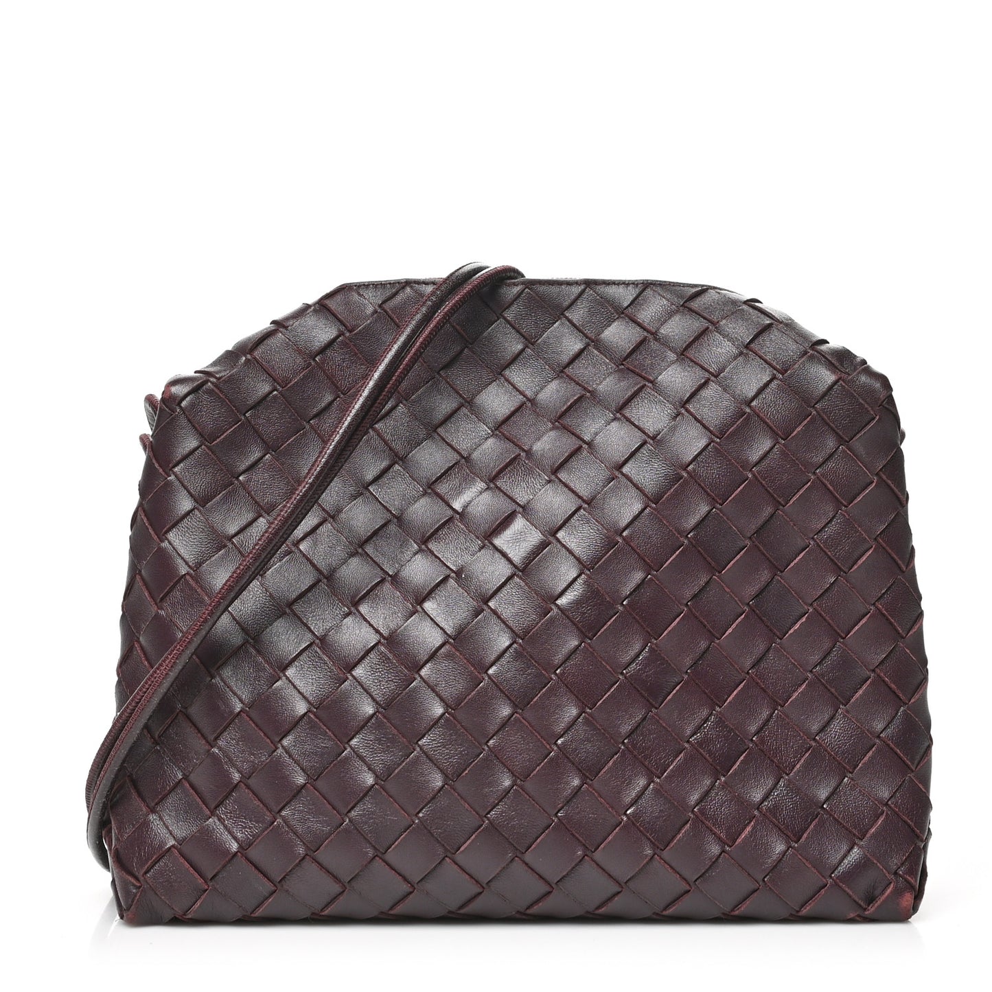 Nappa Intrecciato Medium Loop Camera Bag Grape