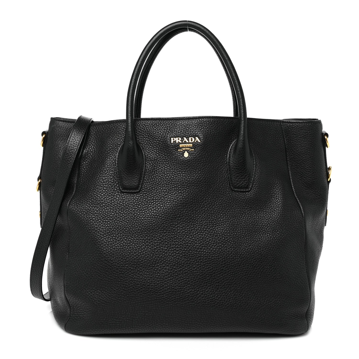 Prada Vitello Daino Tote Black 1 of 11