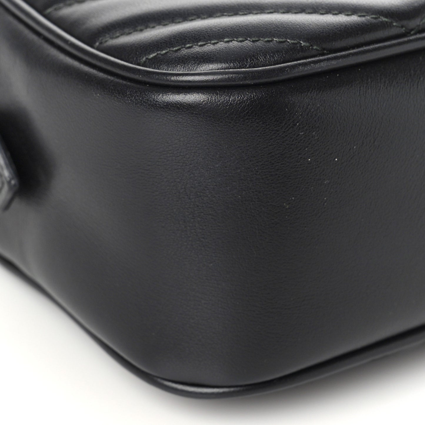 Calfskin Matelasse Small GG Marmont Chain Shoulder Bag Black