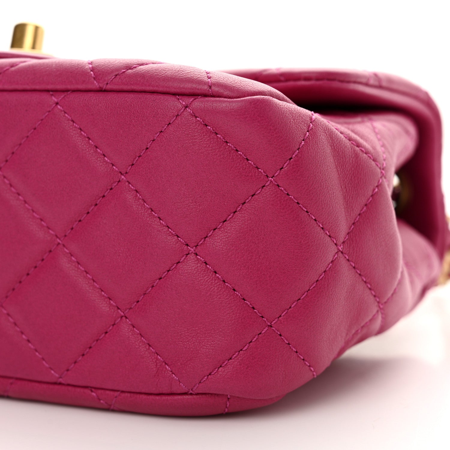 Chanel Lambskin Quilted Mini Pearl Crush Flap Purple 10 of 12
