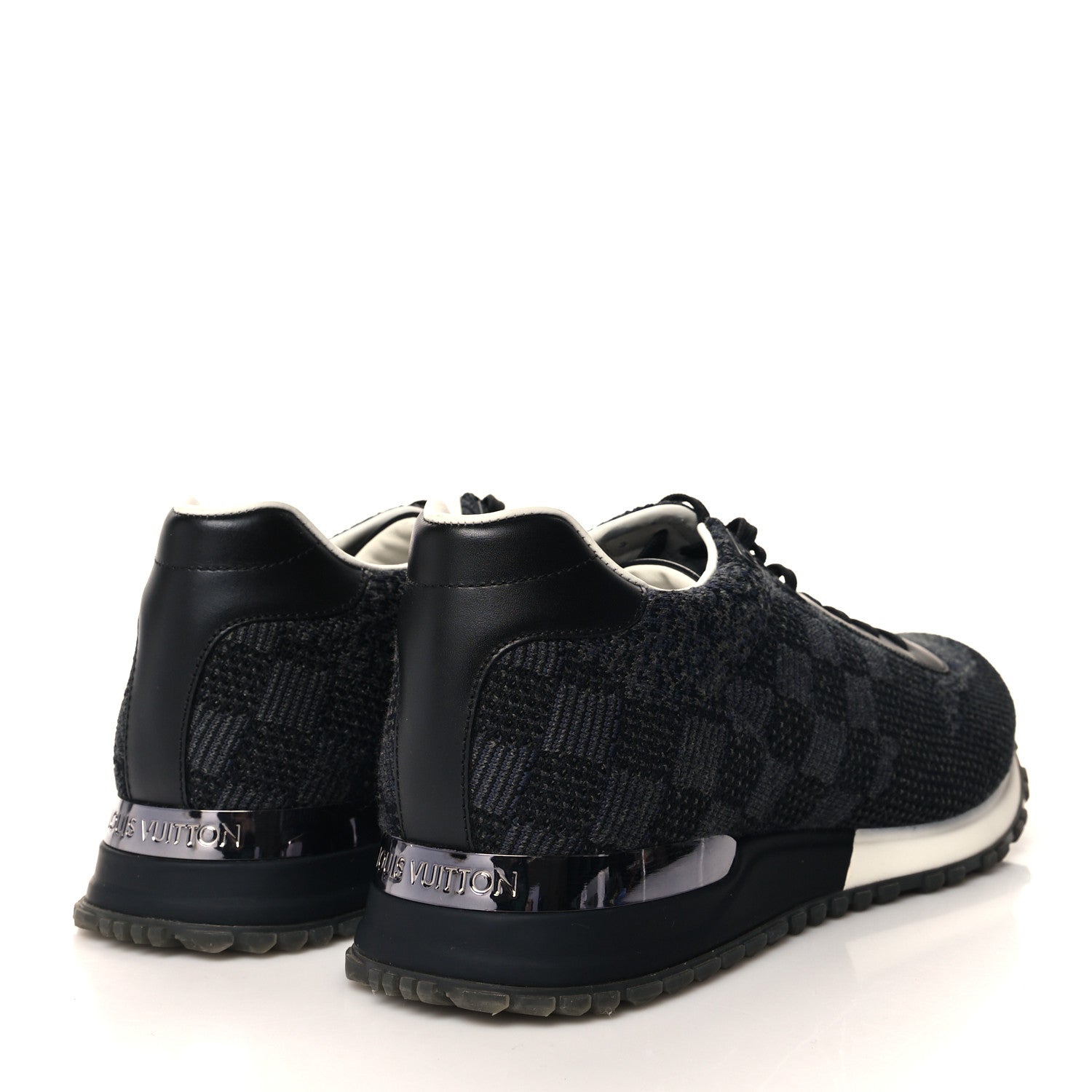 Louis Vuitton Calfskin Damier Run Away Sneakers 10 Graphite 4 of 9
