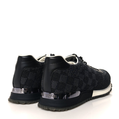 Louis Vuitton Calfskin Damier Run Away Sneakers 10 Graphite 4 of 9