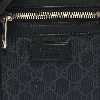 Gucci GG Supreme Monogram Appia Calfskin Web Messenger Bag Black 7 of 11