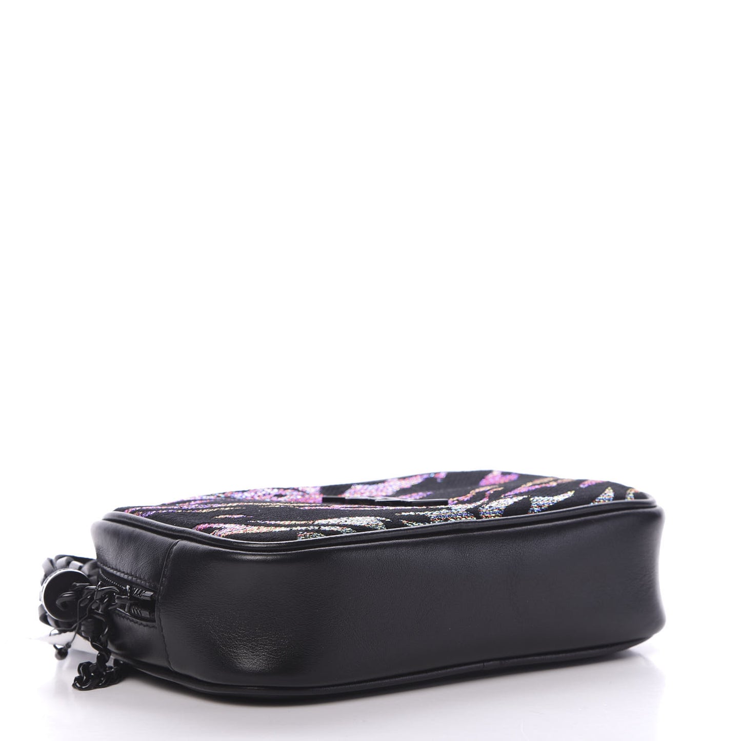 Calfskin Tiger Burnout Monogram Lou Camera Bag Black