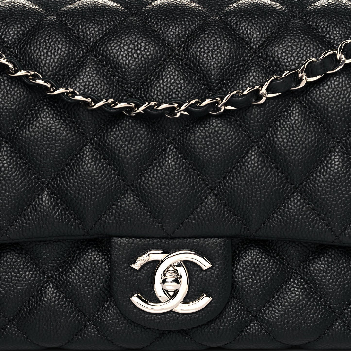 Caviar Quilted Jumbo Easy Flap Black