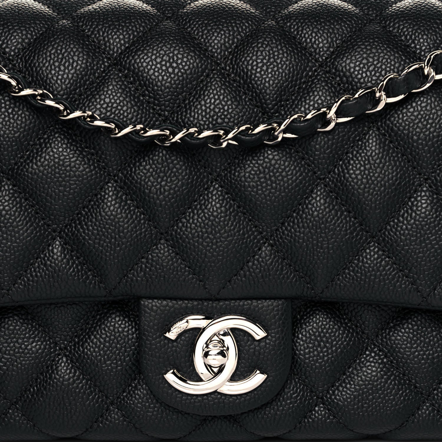 Chanel Caviar Quilted Jumbo Easy Flap Black 8 of 11