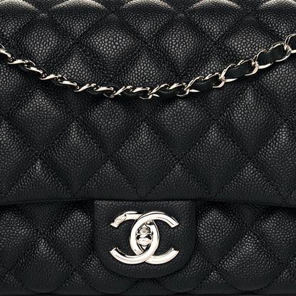 Chanel Caviar Quilted Jumbo Easy Flap Black 8 of 11