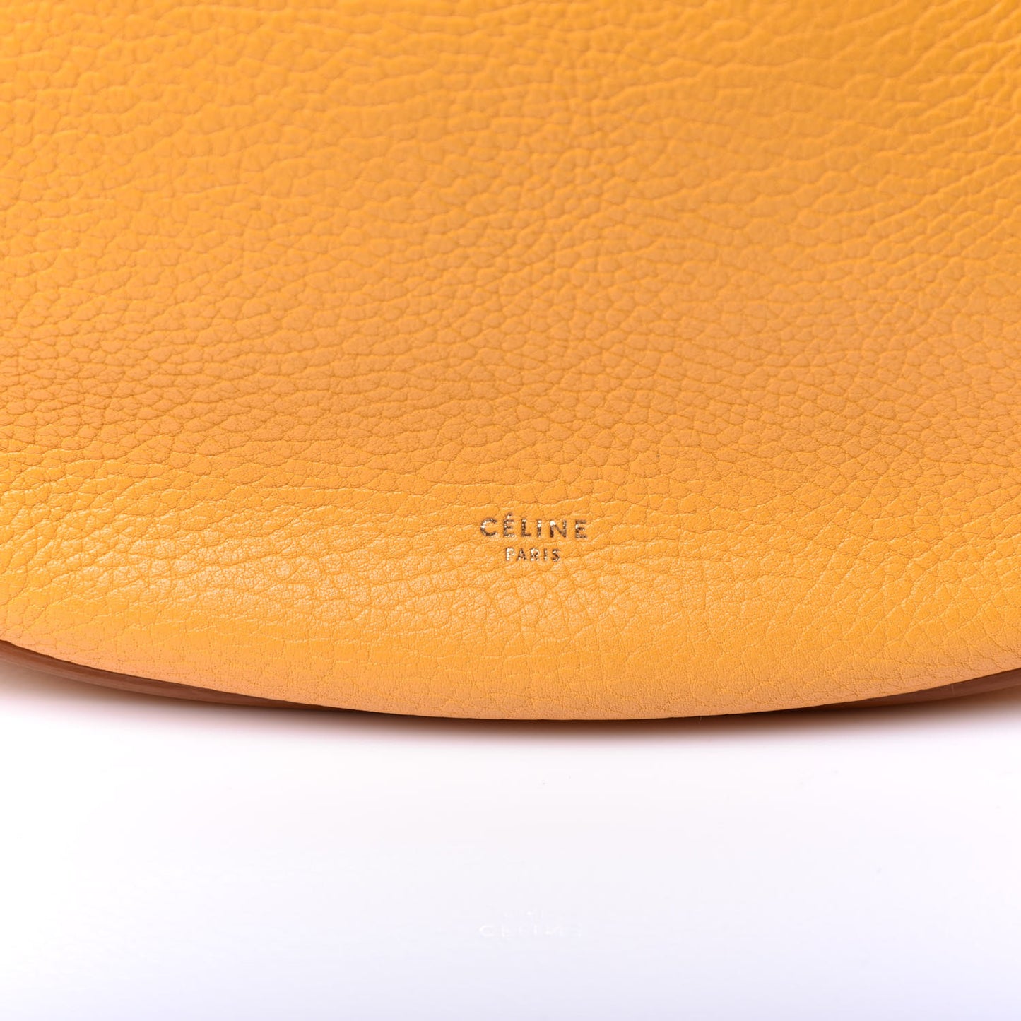 Crisped Calfskin Medium Hobo Bag Saffron