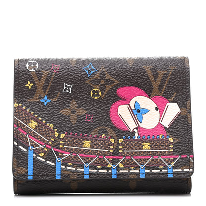 Louis Vuitton Monogram 2020 Christmas Animation Roller Coaster Victorine Wallet Pivoine 1 of 8