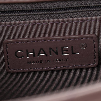 Chanel Calfskin Quilted Large Double Chained Messenger Flap Purple 6 of 10