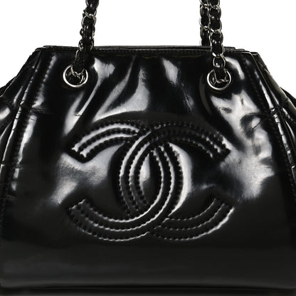 Chanel Vinyl Lipstick Ligne Accordion Tote Black 8 of 14