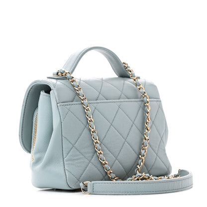 Chanel Caviar Quilted Small Business Affinity Flap Blue 3 of 23