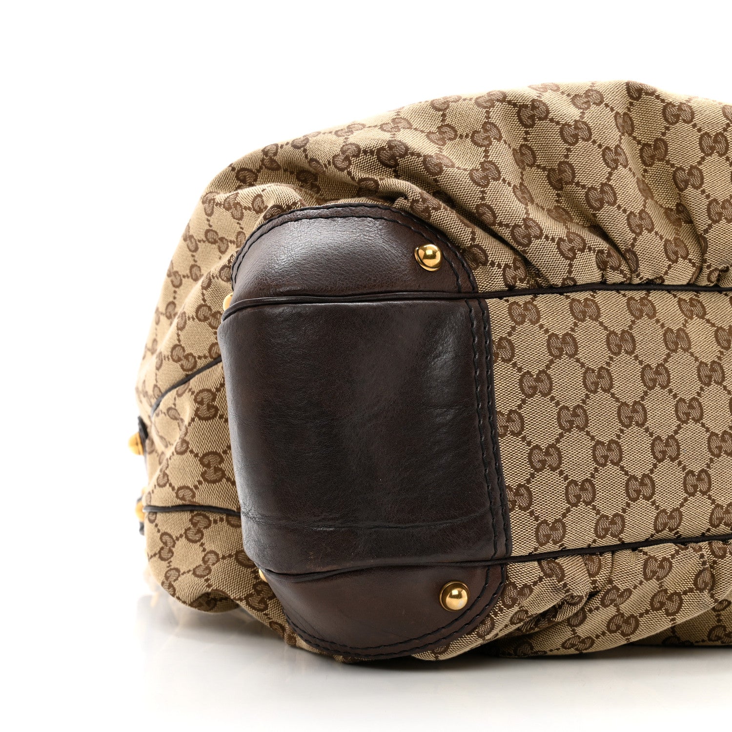 Gucci Monogram Large Jockey Hobo Dark Brown 9 of 12