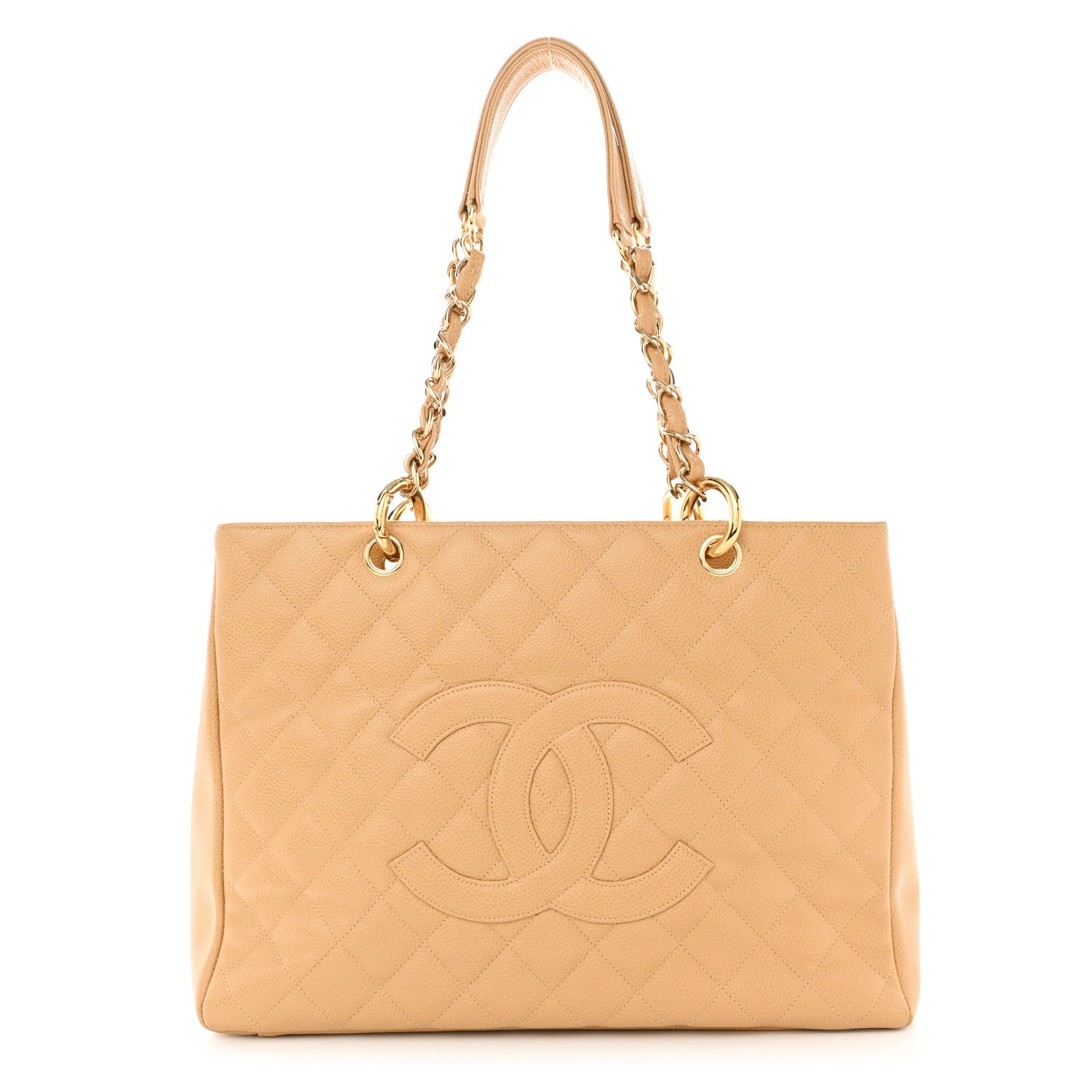 Chanel Caviar Quilted Grand Shopping Tote GST Beige 1 of 13