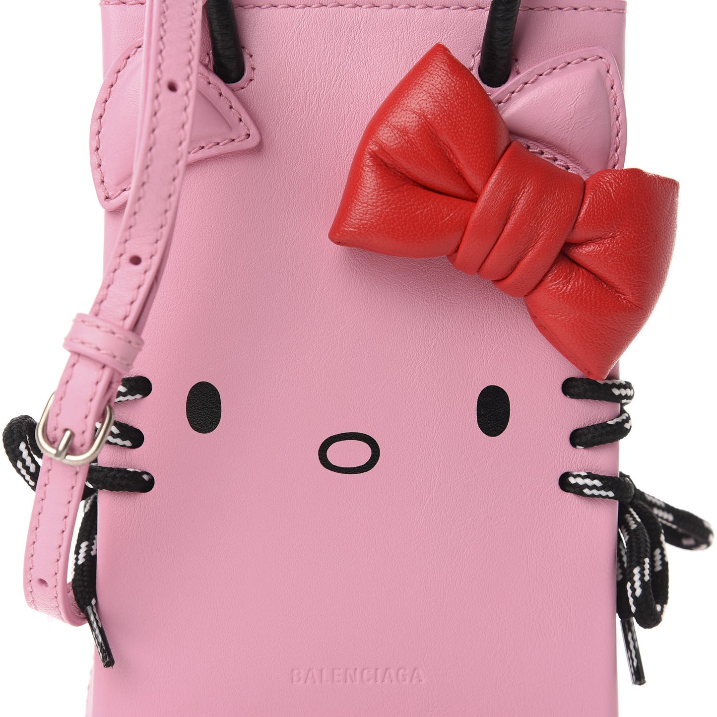 Calfskin Hello Kitty Phone Holder Bag Pink