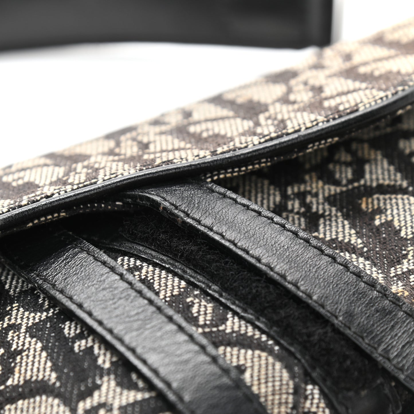Monogram Saddle Bag Bag Black