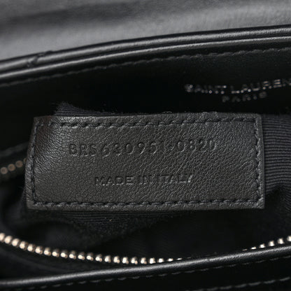Saint Laurent Calfskin Y Quilted Monogram Toy Loulou Crossbody Satchel Black 7 of 13