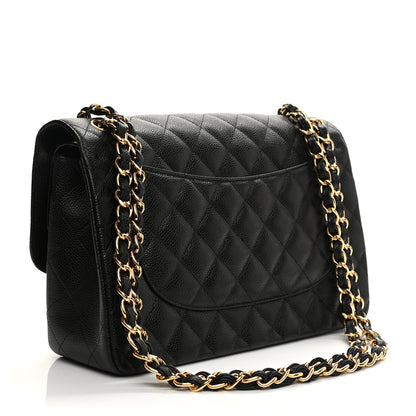 Chanel Caviar Quilted Jumbo Double Flap Black 1 of 11