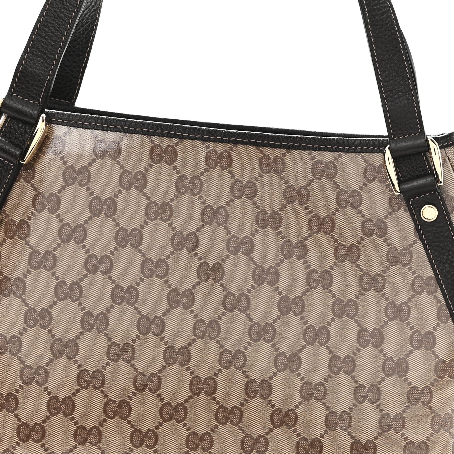 Crystal Monogram Medium Abbey Shoulder Bag Dark Brown