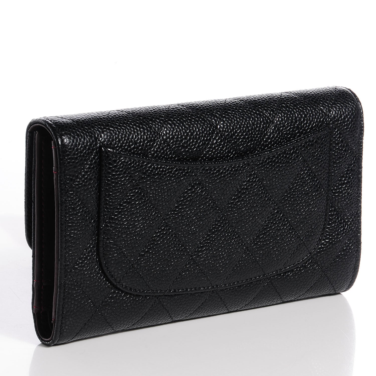 Chanel Caviar Quilted Large Flap Wallet Black 3 of 9