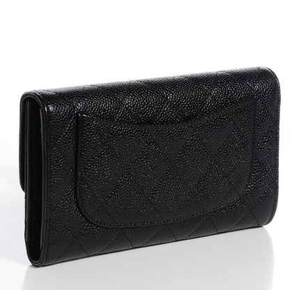 Chanel Caviar Quilted Large Flap Wallet Black 3 of 9