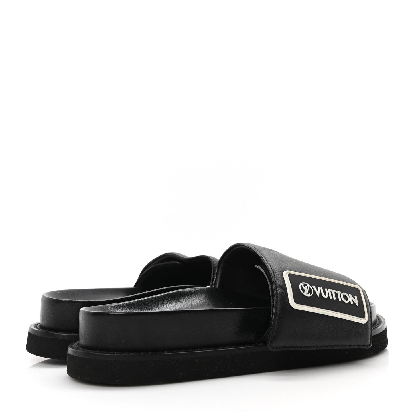 Calfskin Womens Pool Pillow Sunset Mules 37.5 Black