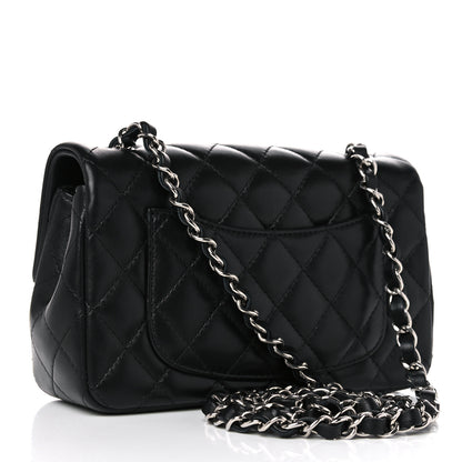 Chanel Lambskin Quilted Mini Rectangular Flap Black 3 of 13