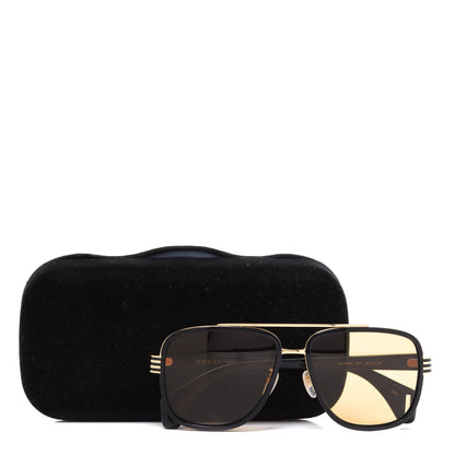 Gucci Acetate Aviator Sunglasses GG0448S Black Yellow 9 of 9
