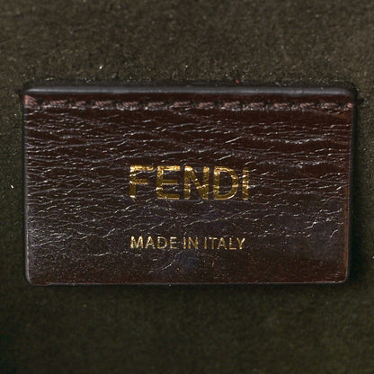 Fendi Vitello Fluffy Logo Vertical Box Mimosa Cyber Blue 4 of 8